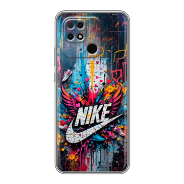 Силиконовый чехол на Xiaomi Redmi 10C с принтом Nike Найк
