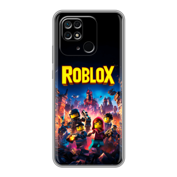 Силиконовый чехол на Xiaomi Redmi 10C с принтом Roblox Роблокс Силиконовый чехол на Xiaomi Redmi 10C с принтом Roblox Роблокс