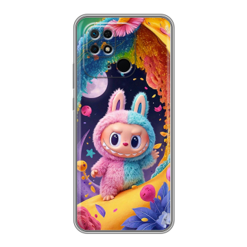 Силиконовый чехол на Xiaomi Redmi 10C с принтом Labubu Лабубу