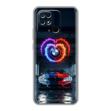 Силиконовый чехол на Xiaomi Redmi 10C с принтом BMW БМВ Силиконовый чехол на Xiaomi Redmi 10C с принтом BMW БМВ