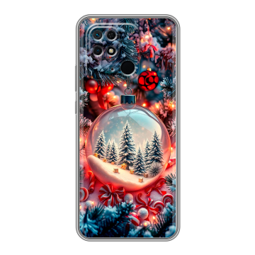 Силиконовый чехол на Xiaomi Redmi 10C с принтом Новый год
