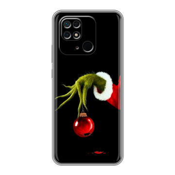 Силиконовый чехол на Xiaomi Redmi 10C с принтом Новый год Гринч