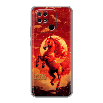 Силиконовый чехол на Xiaomi Redmi 10C с принтом Новый год