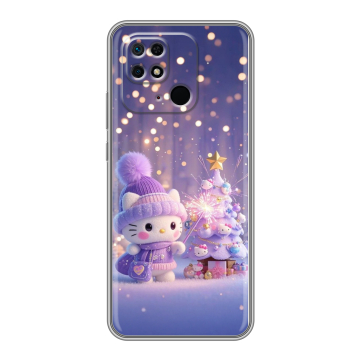Силиконовый чехол на Xiaomi Redmi 10C с принтом Новый год