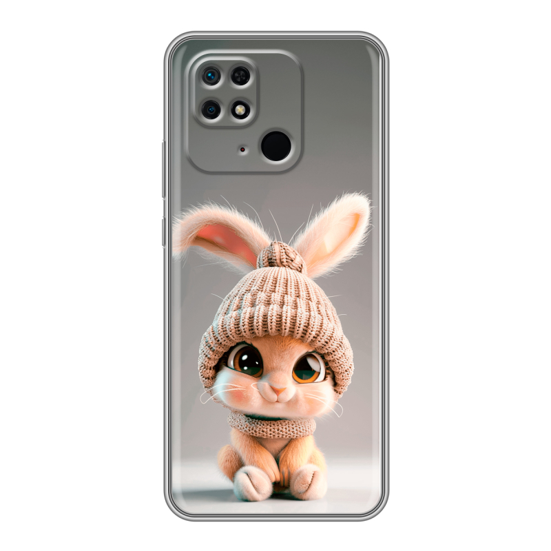 Силиконовый чехол на Xiaomi Redmi 10C с принтом Кролик Силиконовый чехол на Xiaomi Redmi 10C с принтом Кролик