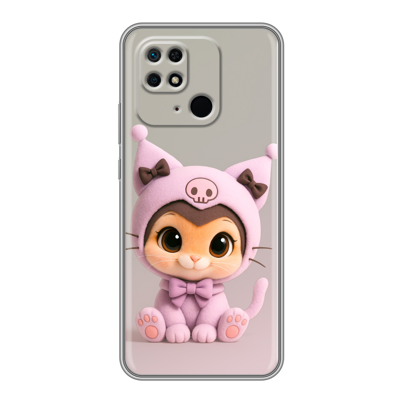Силиконовый противоударный чехол на Xiaomi Redmi 10C с принтом Куроми Kuromi Силиконовый противоударный чехол на Xiaomi Redmi 10C с принтом Куроми Kuromi