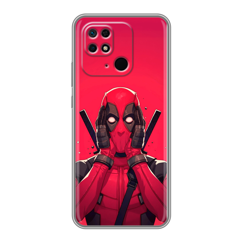 Силиконовый чехол на Xiaomi Redmi 10C с принтом Дедпул Deadpool Силиконовый чехол на Xiaomi Redmi 10C с принтом Дедпул Deadpool