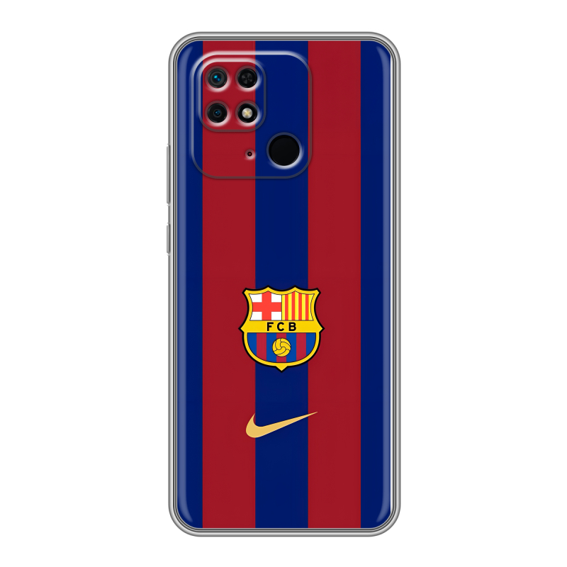 Силиконовый противоударный чехол на Xiaomi Redmi 10C с принтом Барселона Barcelona Силиконовый противоударный чехол на Xiaomi Redmi 10C с принтом Барселона Barcelona