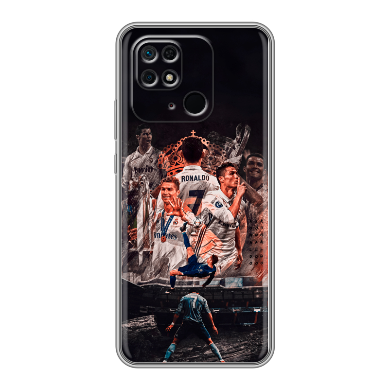 Силиконовый чехол на Xiaomi Redmi 10C с принтом Реал Роналдо Real Ronaldo Силиконовый чехол на Xiaomi Redmi 10C с принтом Реал Роналдо Real Ronaldo