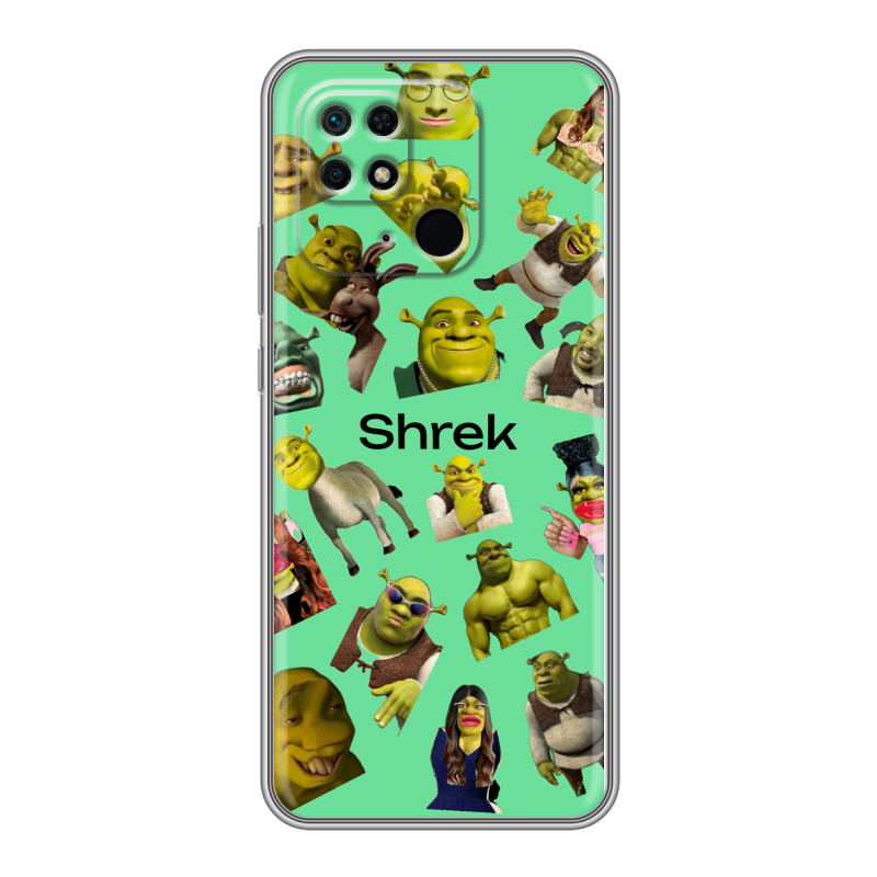 Силиконовый чехол на Xiaomi Redmi 10C с принтом Шрек Shrek Силиконовый чехол на Xiaomi Redmi 10C с принтом Шрек Shrek