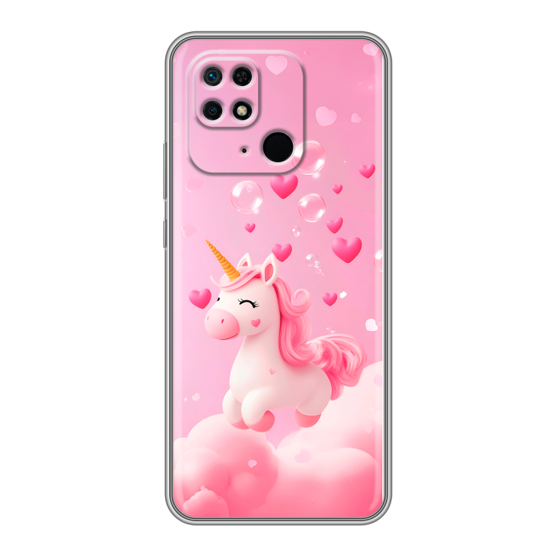 Силиконовый чехол на Xiaomi Redmi 10C с принтом Единорог Силиконовый чехол на Xiaomi Redmi 10C с принтом Единорог