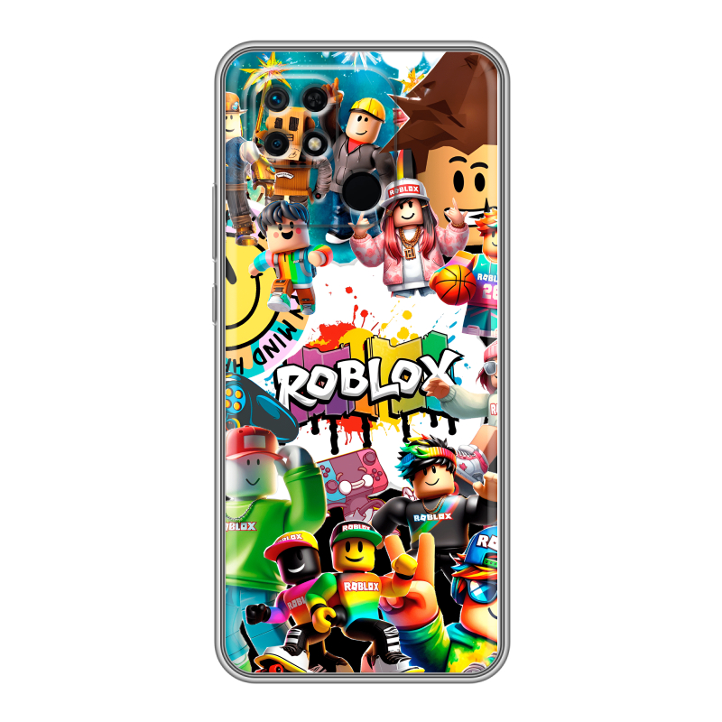 Силиконовый чехол на Xiaomi Redmi 10C с принтом Roblox Роблокс Силиконовый чехол на Xiaomi Redmi 10C с принтом Roblox Роблокс