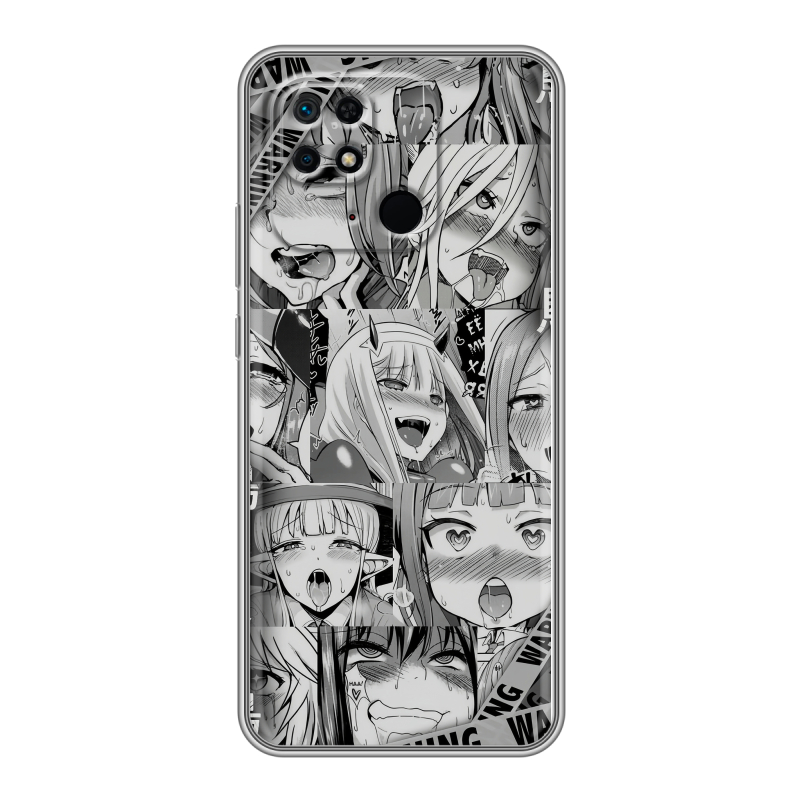 Силиконовый чехол на Xiaomi Redmi 10C с принтом Ahegao Ахегао Аниме Силиконовый чехол на Xiaomi Redmi 10C с принтом Ahegao Ахегао Аниме