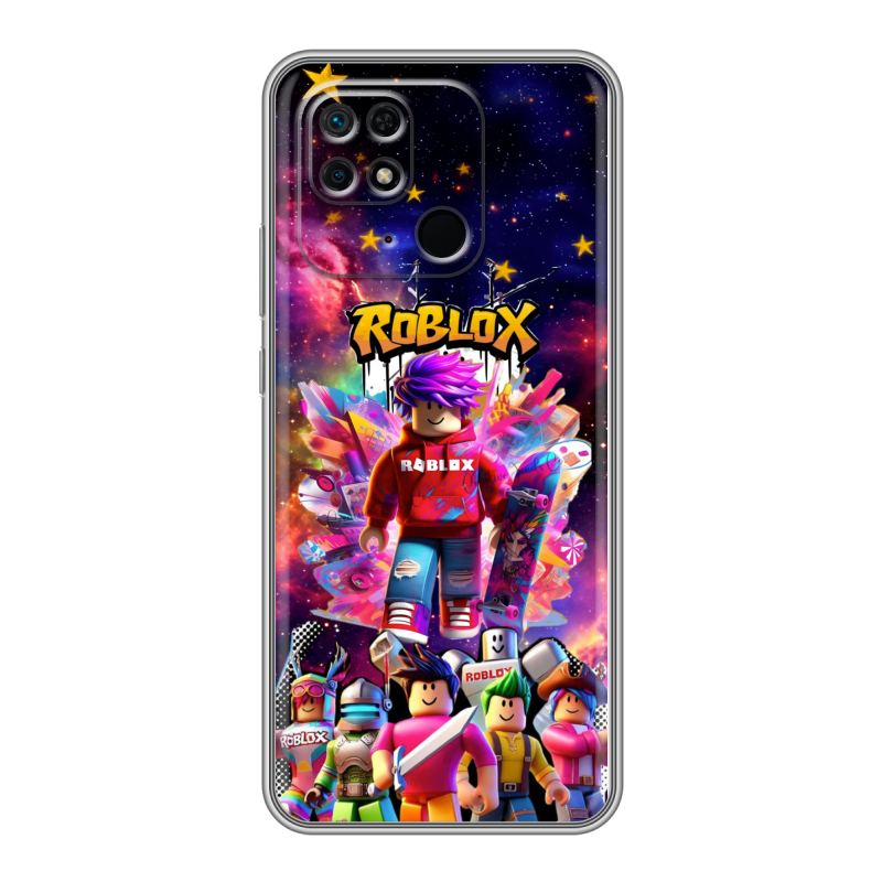 Силиконовый чехол на Xiaomi Redmi 10C с принтом Roblox Роблокс Силиконовый чехол на Xiaomi Redmi 10C с принтом Roblox Роблокс