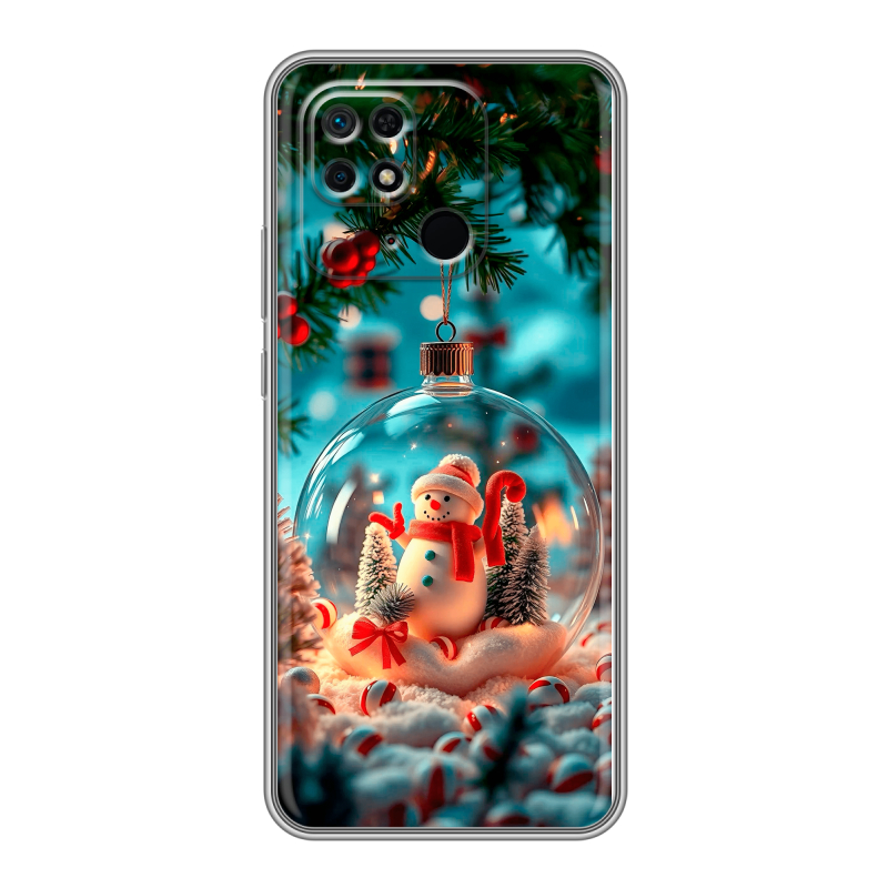 Силиконовый чехол на Xiaomi Redmi 10C с принтом Новый год Силиконовый чехол на Xiaomi Redmi 10C с принтом Новый год