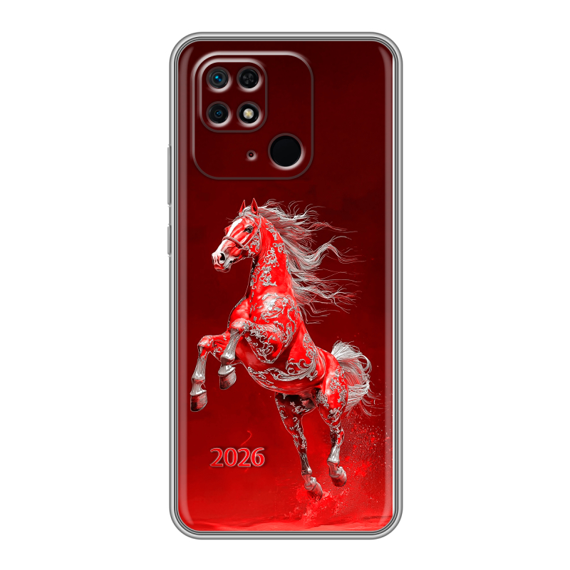 Силиконовый чехол на Xiaomi Redmi 10C с принтом Новый год Силиконовый чехол на Xiaomi Redmi 10C с принтом Новый год