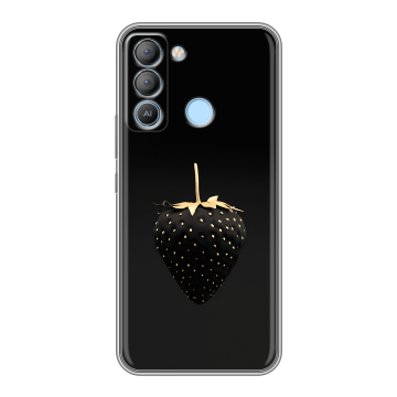 Силиконовый чехол на Tecno Pop 5 LTE с принтом Черная клубника Силиконовый чехол на Tecno Pop 5 LTE с принтом Черная клубника