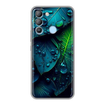 Силиконовый чехол на Tecno Pop 5 LTE с принтом Листья Силиконовый чехол на Tecno Pop 5 LTE с принтом Листья