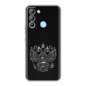 Силиконовый чехол на Tecno Pop 5 LTE с принтом Герб России