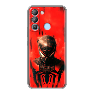 Силиконовый чехол на Tecno Pop 5 LTE с принтом человек паук spiderman Силиконовый чехол на Tecno Pop 5 LTE с принтом человек паук spiderman