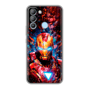 Силиконовый чехол на Tecno Pop 5 LTE с принтом Железный человек Ironman Силиконовый чехол на Tecno Pop 5 LTE с принтом Железный человек Ironman