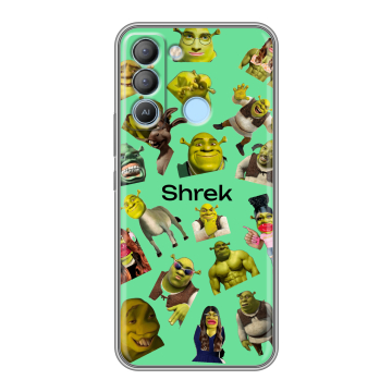 Силиконовый чехол на Tecno Pop 5 LTE с принтом Шрек Shrek Силиконовый чехол на Tecno Pop 5 LTE с принтом Шрек Shrek