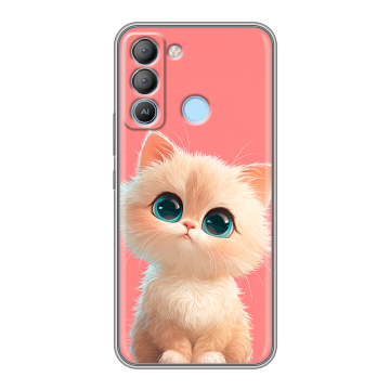 Силиконовый чехол на Tecno Pop 5 LTE с принтом Розовый котенок Силиконовый чехол на Tecno Pop 5 LTE с принтом Розовый котенок