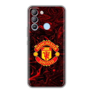 Силиконовый чехол на Tecno Pop 5 LTE с принтом Manchester United Силиконовый чехол на Tecno Pop 5 LTE с принтом Manchester United