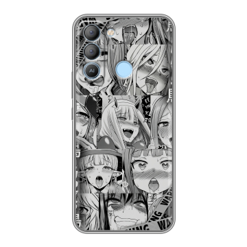Силиконовый чехол на Tecno Pop 5 LTE с принтом Ahegao Ахегао Аниме Силиконовый чехол на Tecno Pop 5 LTE с принтом Ahegao Ахегао Аниме