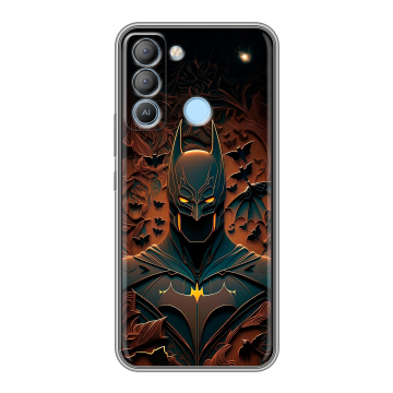 Силиконовый чехол на Tecno Pop 5 LTE с принтом Batman Бэтмен Силиконовый чехол на Tecno Pop 5 LTE с принтом Batman Бэтмен