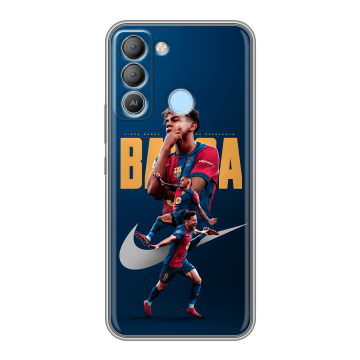 Силиконовый чехол на Tecno Pop 5 LTE с принтом Барселона Barca Yamal Силиконовый чехол на Tecno Pop 5 LTE с принтом Барселона Barca Yamal