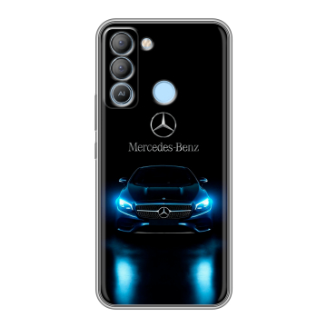 Силиконовый чехол на Tecno Pop 5 LTE с принтом Mercedes Мерседес