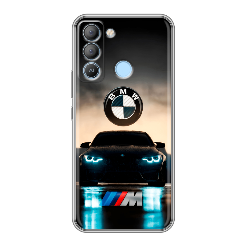 Силиконовый чехол на Tecno Pop 5 LTE с принтом БМВ BMW Силиконовый чехол на Tecno Pop 5 LTE с принтом БМВ BMW