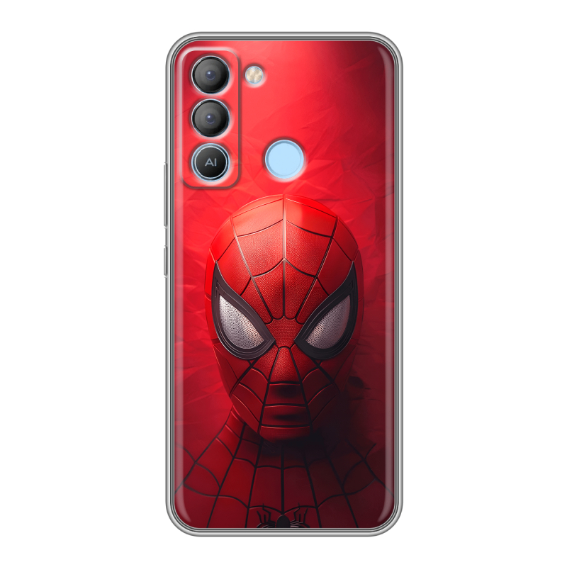 Силиконовый противоударный чехол на Tecno Pop 5 LTE с принтом Spiderman Человек паук Силиконовый противоударный чехол на Tecno Pop 5 LTE с принтом Spiderman Человек паук