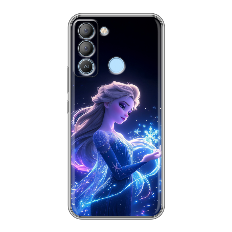 Силиконовый чехол на Tecno Pop 5 LTE с принтом Холодное сердце Frozen Силиконовый чехол на Tecno Pop 5 LTE с принтом Холодное сердце Frozen