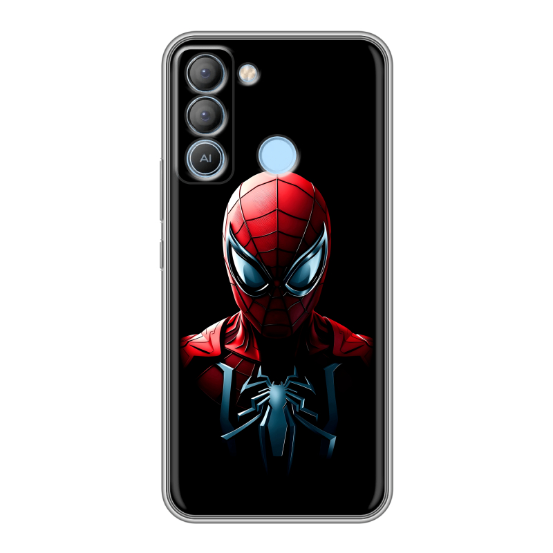 Силиконовый противоударный чехол на Tecno Pop 5 LTE с принтом Spiderman Человек паук Силиконовый противоударный чехол на Tecno Pop 5 LTE с принтом Spiderman Человек паук
