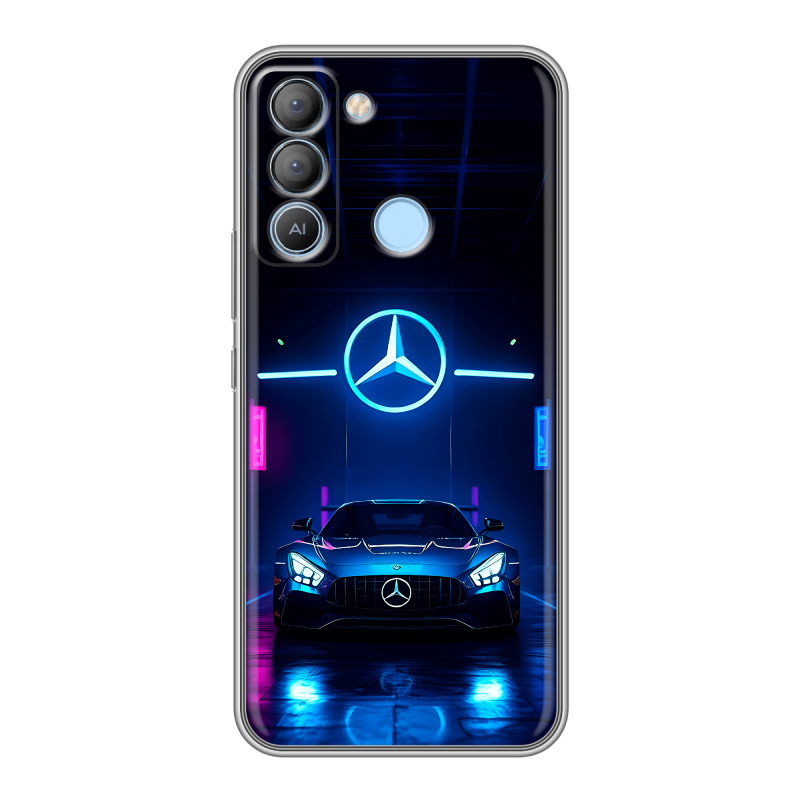 Силиконовый чехол на Tecno Pop 5 LTE с принтом Mercedes Мерседес Силиконовый чехол на Tecno Pop 5 LTE с принтом Mercedes Мерседес