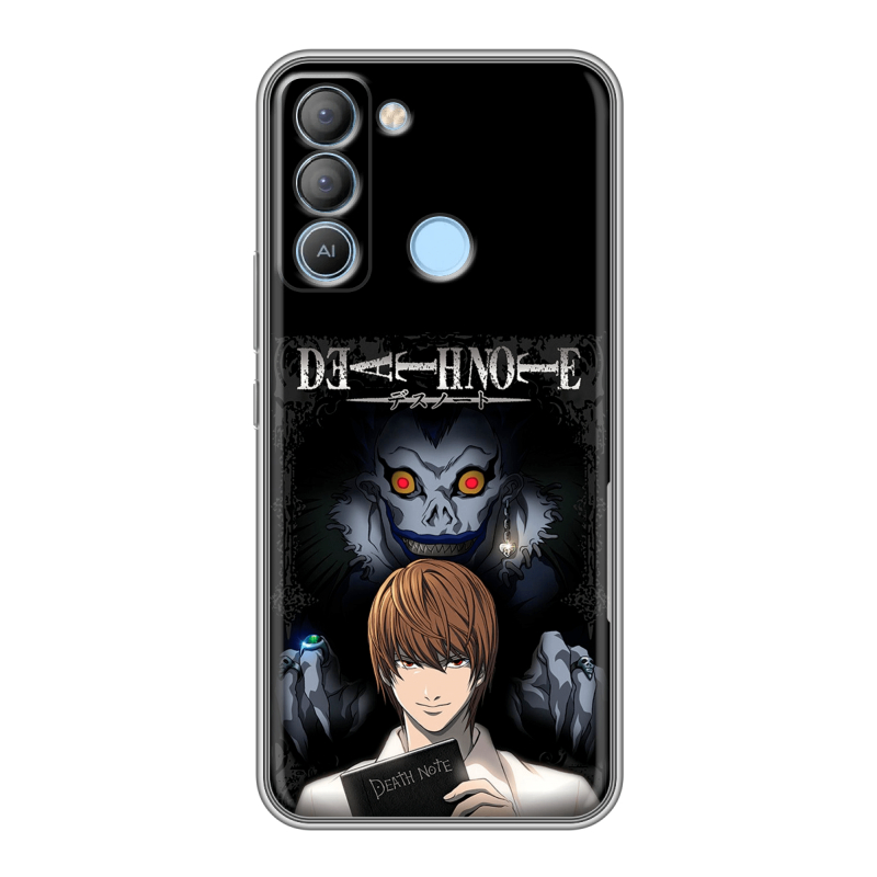 Силиконовый противоударный чехол на Tecno Pop 5 LTE с принтом Death note Тетрадь смерти Силиконовый противоударный чехол на Tecno Pop 5 LTE с принтом Death note Тетрадь смерти