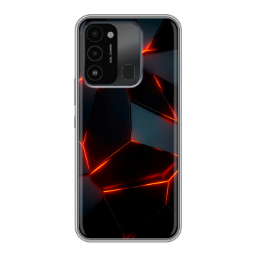 Силиконовый противоударный чехол на Tecno Spark Go 2022 с принтом Яркие абстракции