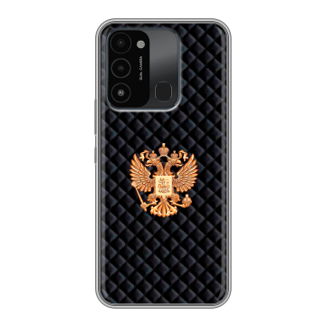 Силиконовый противоударный чехол на Tecno Spark Go 2022 с принтом Герб России принт