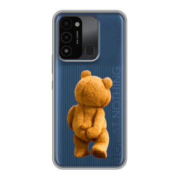 Силиконовый противоударный чехол на Tecno Spark Go 2022 с принтом Медведь