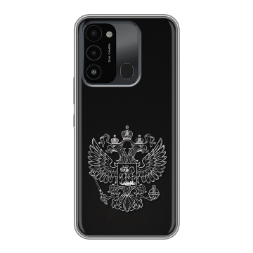 Силиконовый противоударный чехол на Tecno Spark Go 2022 с принтом Герб России