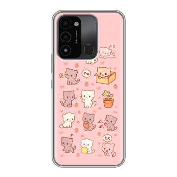 Силиконовый противоударный чехол на Tecno Spark Go 2022 с принтом Hello Kitty Хелоу Кити
