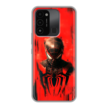 Силиконовый противоударный чехол на Tecno Spark Go 2022 с принтом человек паук spiderman