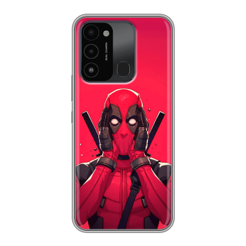Силиконовый противоударный чехол на Tecno Spark Go 2022 с принтом Дедпул Deadpool