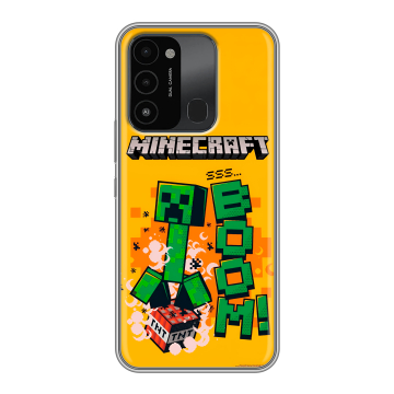 Силиконовый противоударный чехол на Tecno Spark Go 2022 с принтом Майнкрафт Minecraft