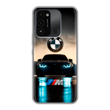 Силиконовый противоударный чехол на Tecno Spark Go 2022 с принтом БМВ BMW