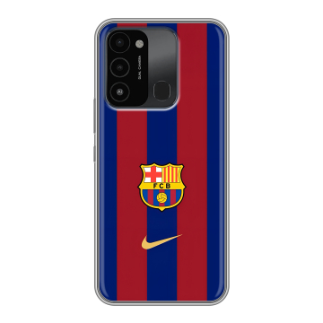 Силиконовый противоударный чехол на Tecno Spark Go 2022 с принтом Барселона Barcelona