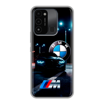 Силиконовый противоударный чехол на Tecno Spark Go 2022 с принтом БМВ BMW