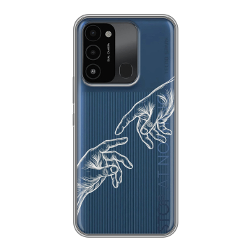 Силиконовый противоударный чехол на Tecno Spark Go 2022 с принтом Сотворение мира